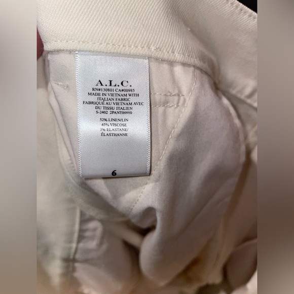New! A.L.C. Tommy II Cream Pleated Wide-Leg Relaxed Women's Trousers 🤍 size 6 - Picture 12 of 13